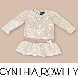Cynthia‎ Rowley Flower Sweater Dress, Size 3-6M, $45